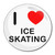 I Love Ice Skating - Round Compact Mirror I Love Ice Skating - Round Compact Mirror