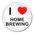 I Love Home Brewing - Round Compact Mirror I Love Home Brewing - Round Compact Mirror