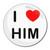 I Love Him - Round Compact Mirror I Love Him - Round Compact Mirror