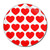 Heart Pattern - Round Compact Mirror
