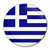 Greece Flag - Round Compact Mirror