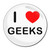 I Love Geeks - Round Compact Mirror I Love Geeks - Round Compact Mirror