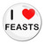 I Love Feasts - Round Compact Mirror