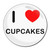 I Love Cupcakes - Round Compact Mirror