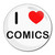 I Love Comics - Round Compact Mirror