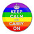 Gay Flag Keep Calm and Carry On - Round Compact Mirror
