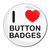 I Love Button Badges - Round Compact Mirror