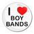 I Love Boy Bands - Round Compact Mirror