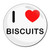 I Love Biscuits - Round Compact Mirror