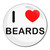 I Love Beards - Round Compact Mirror