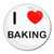 I Love Baking - Round Compact Mirror