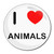 I Love Animals - Round Compact Mirror