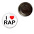 I love Rap - Fridge Magnet Bottle Opener