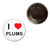 I Love Plums - Fridge Magnet Bottle Opener