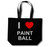 I Love Paint Ball - Cotton Shopping Bag