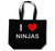 I Love Ninjas - Cotton Shopping Bag