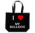 I Love My Bulldog - Cotton Shopping Bag I Love My Bulldog - Cotton Shopping Bag