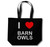 I Love Barn Owls - Cotton Shopping Bag