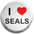 I Love Seals - Fridge Magnet Memo Clip