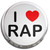 I love Rap - Fridge Magnet Memo Clip I love Rap - Fridge Magnet Memo Clip