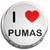 I Love Pumas - Fridge Magnet Memo Clip
