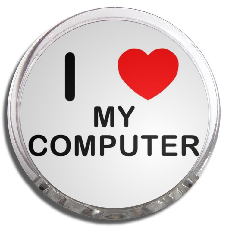 I love My Computer - Fridge Magnet Memo Clip