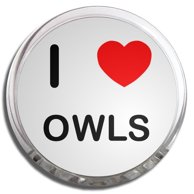 I Love Owls - Fridge Magnet Memo Clip