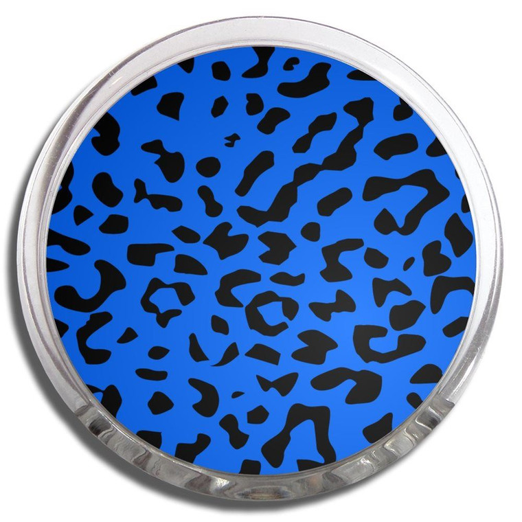 Blue Leopard Print - Fridge Magnet Memo Clip