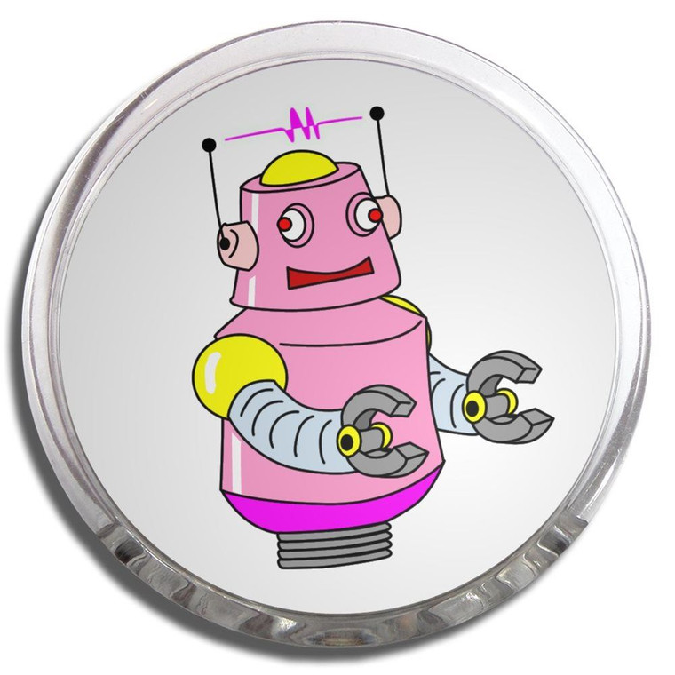 White Girl Robot - Fridge Magnet Memo Clip