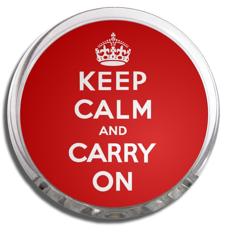 Red Keep Calm and Carry On - Fridge Magnet Memo Clip