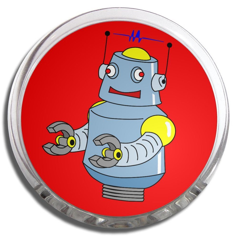 Red Boy Robot - Fridge Magnet Memo Clip