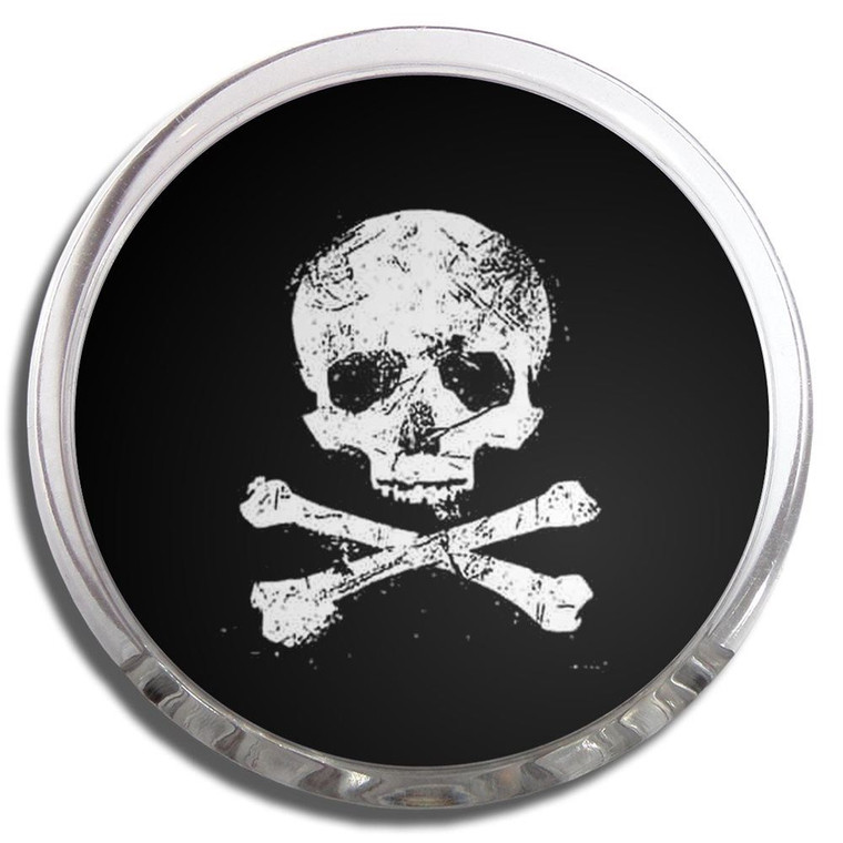 Distressed Skull and Crossbones - Fridge Magnet Memo Clip