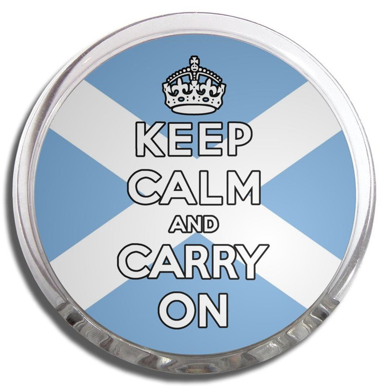 Scotland Flag Keep Calm and Carry On - Fridge Magnet Memo Clip