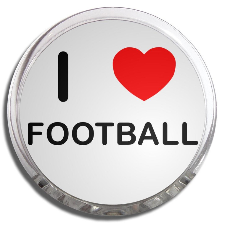 I Love Heart Football - Fridge Magnet Memo Clip