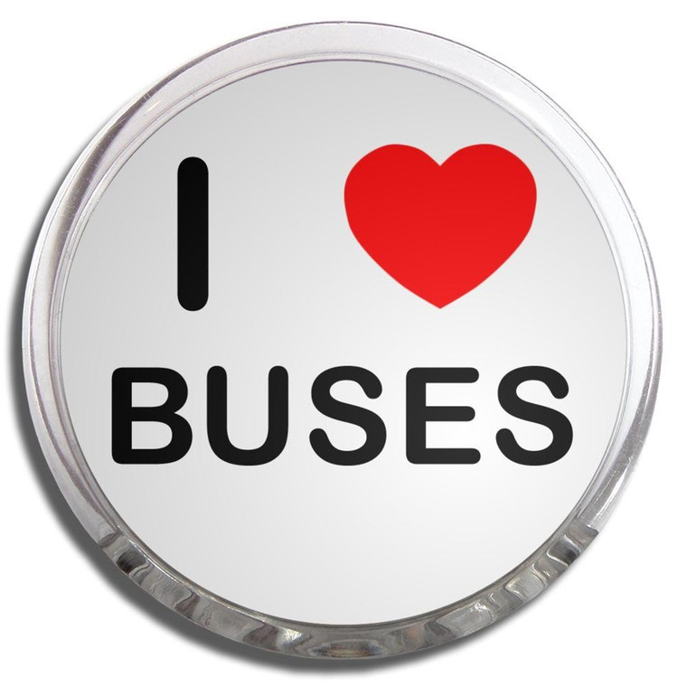 I Love Buses - Fridge Magnet Memo Clip