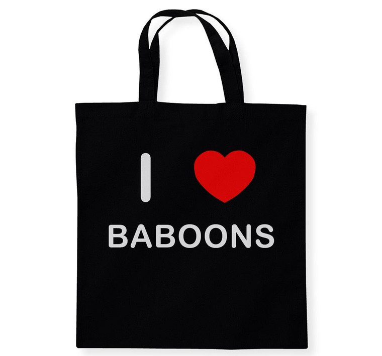 I Love Baboons - Cotton Tote Bag