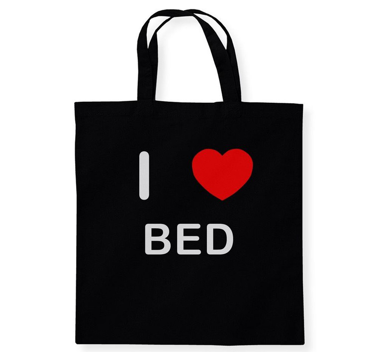 I Love Bed - Cotton Tote Bag