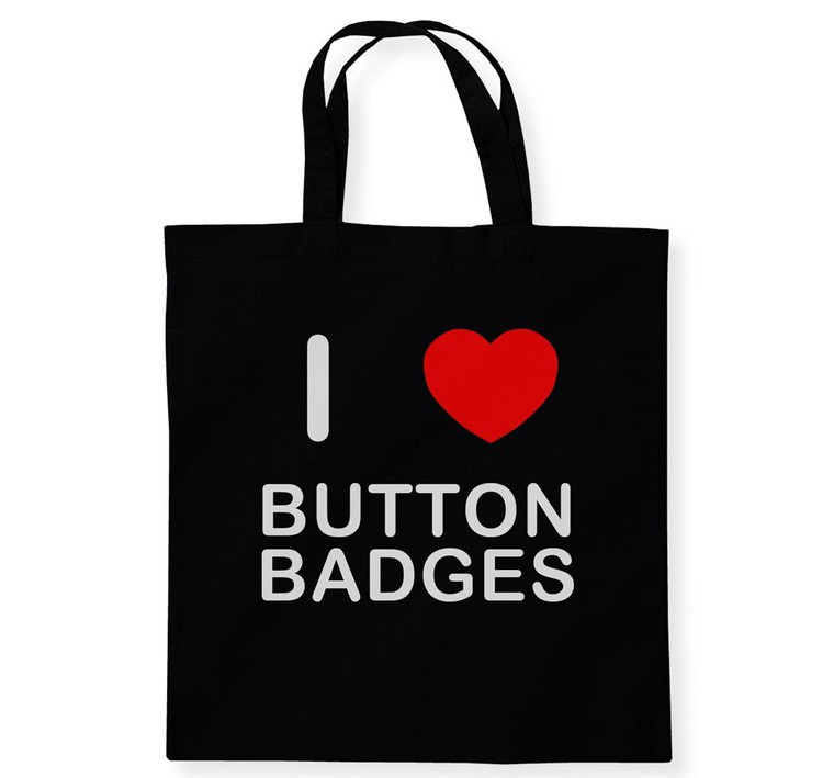 I Love Button Badge Fridge Magnets - Cotton Tote Bag
