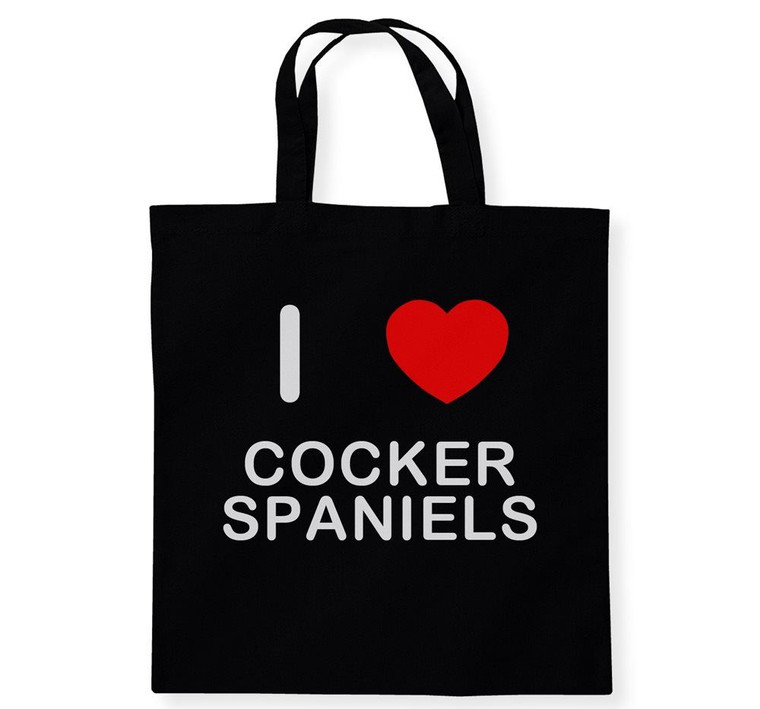 I Love Cocker Spaniels - Cotton Tote Bag