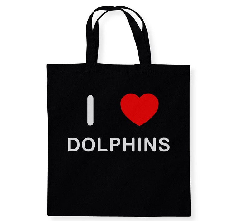 I Love Dolphins - Cotton Tote Bag