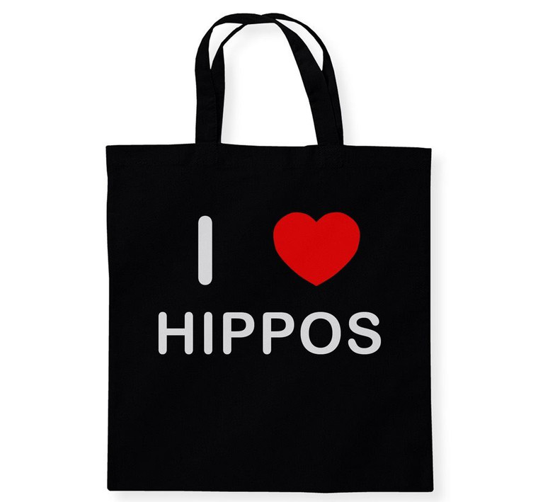 I Love Hippos - Cotton Tote Bag