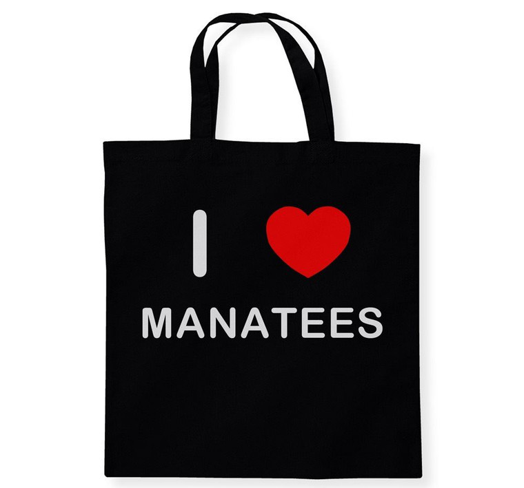 I Love Manatees - Cotton Tote Bag