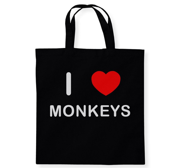 I Love Monkeys - Cotton Tote Bag