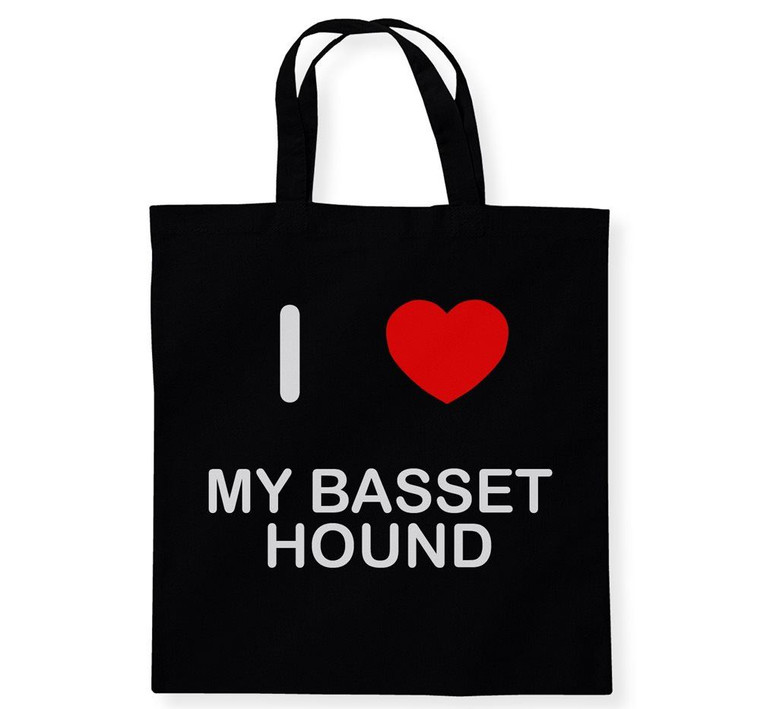 I Love My Basset Hound - Cotton Tote Bag
