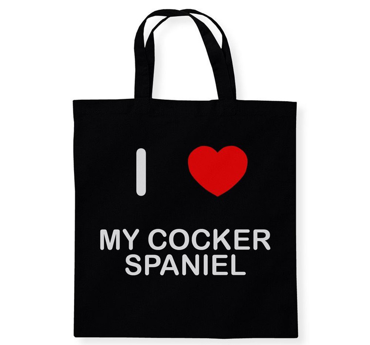 I Love My Cocker Spaniel - Cotton Tote Bag