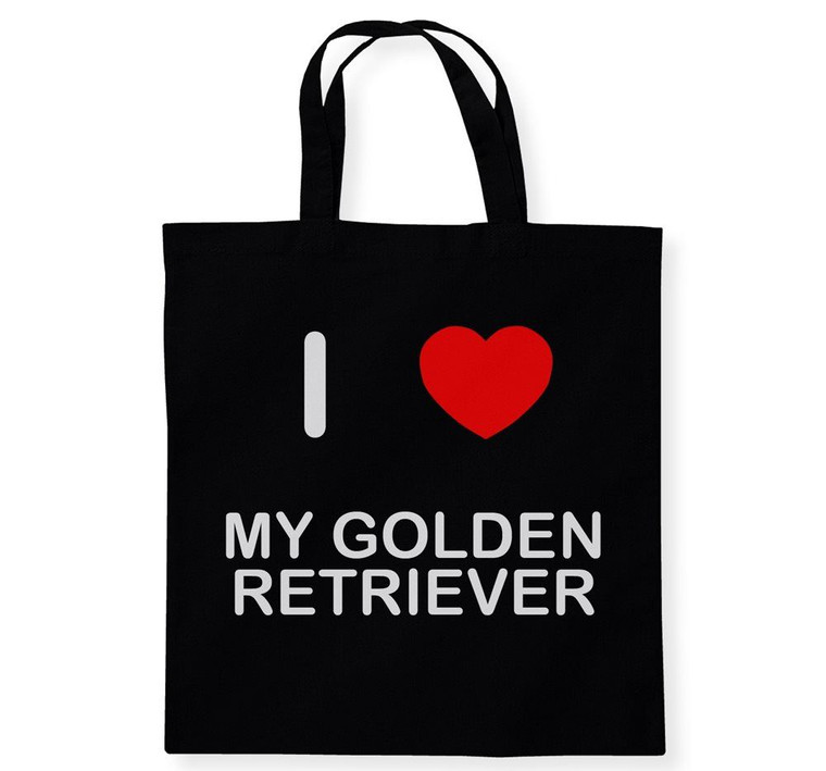 I Love My Golden Retriever - Cotton Tote Bag