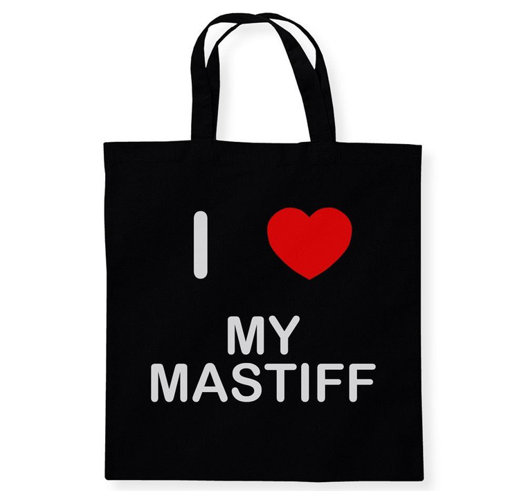 I Love My Mastiff - Cotton Tote Bag