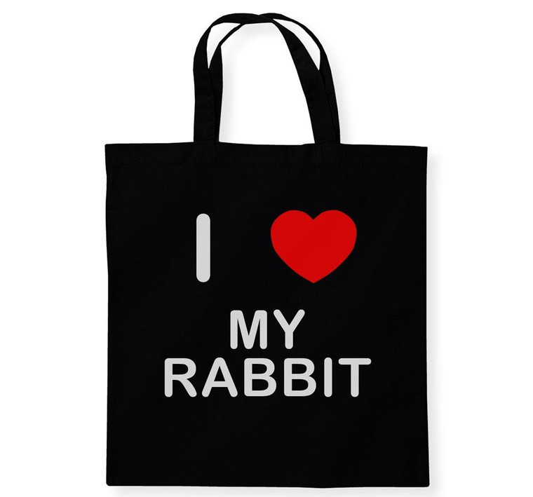 I Love My Rabbit - Cotton Tote Bag