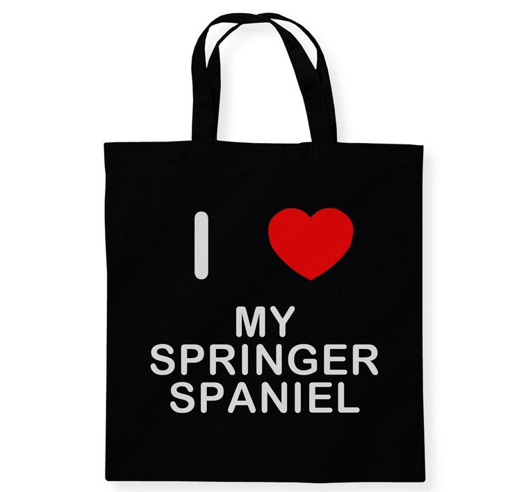 I Love My Springer Spaniel - Cotton Tote Bag
