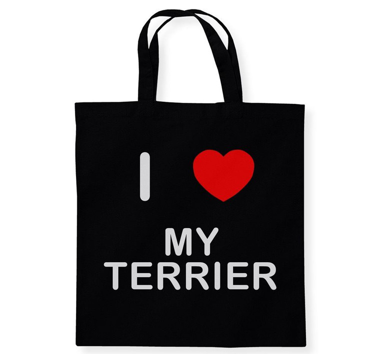 I Love My Terrier - Cotton Tote Bag